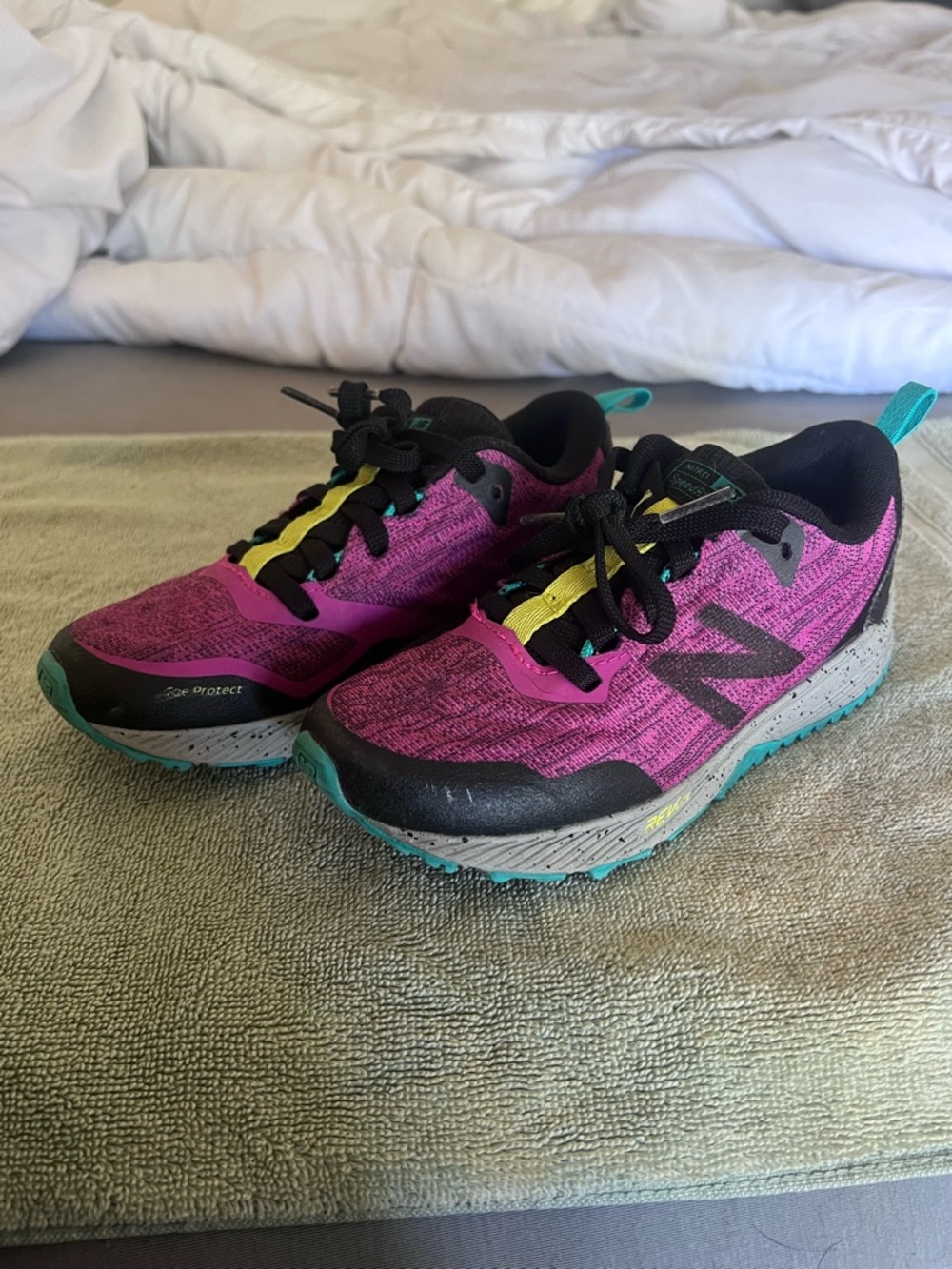 New Balance Kids Pink and Teal Outdoor Sneakers